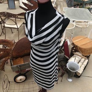 Style Biz Striped Dress Soft Stretchy Size M